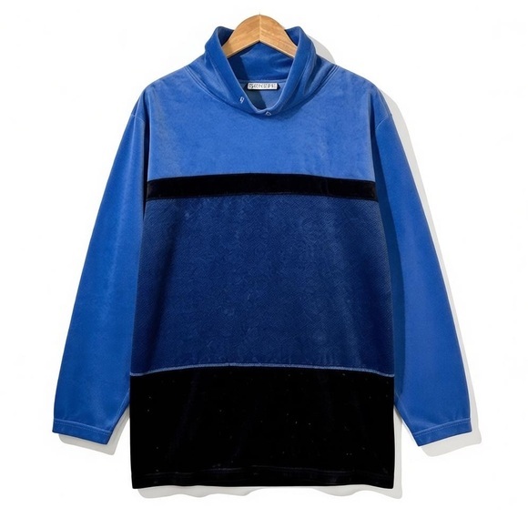 4/$20 Jaclyn Smith Sport Velour Colorblock Pullover – XL - Picture 2 of 5